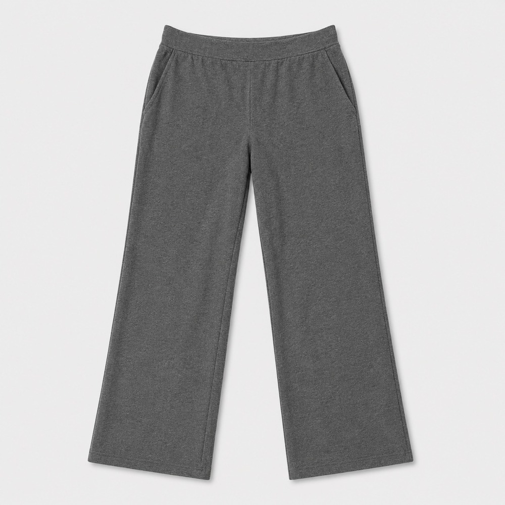 L.L.Bean Womens Medium Petite Gray Knit Lounge Pants Pull On Casual M PET
